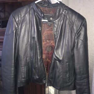 Leather coat